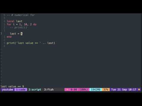 Lua Tutorial With Neovim Loop Numerical For Loop