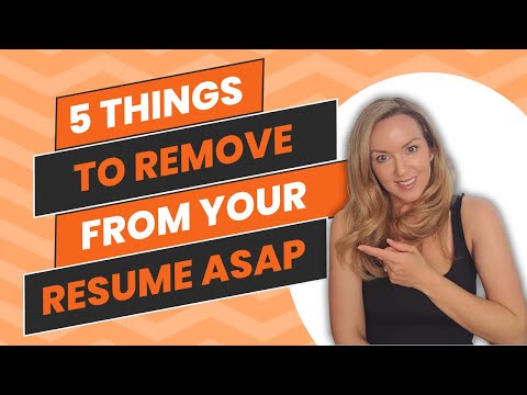 Remove THESE 5 Things From Your RESUME IMMEDIATELY!