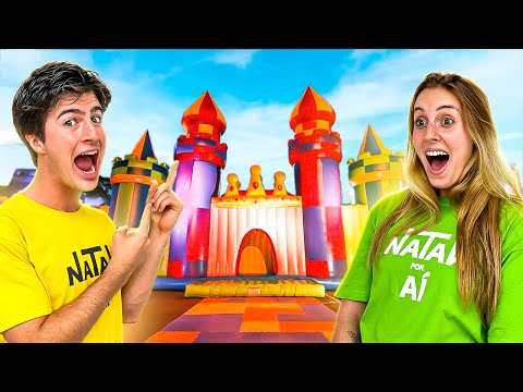 SOBREVIVI 24 HORAS NO MAIOR CASTELO INFLÁVEL DO MUNDO