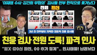 정성호 장관 폭주! '그 인물'까지 좌천?ㅋㅋ 친윤 검사 수백명을 모조리 퇴출시킨 이유