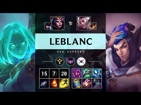 LeBlanc Support vs Rakan: Killing spree - KR Master Patch 14.24