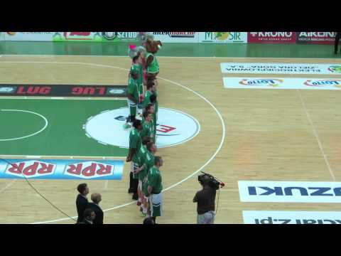 STELMET Zielona Góra - PGE Turów Zgorzelec 60:72 - TBL FINAŁ 6 - Hymn Polski - 11.06.2014