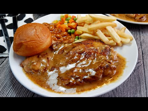 Best & Easiest Way to Cook Chicken Chop! Chinese Chicken Chop 西式鸡扒 Singapore Hawker Malaysia Recipe