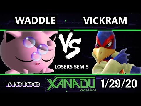 S@X 339 SSBM - waddle (Jigglypuff) Vs. Vickram (Falco) Smash Melee Losers Semis
