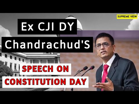 Ex CJI DY Chandrachud Speech On Constitution Day #supremeview #cjidychandrachud