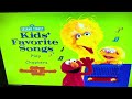 Sesame Street Kids Favorite Songs 2001 DVD Menu Walkthrough