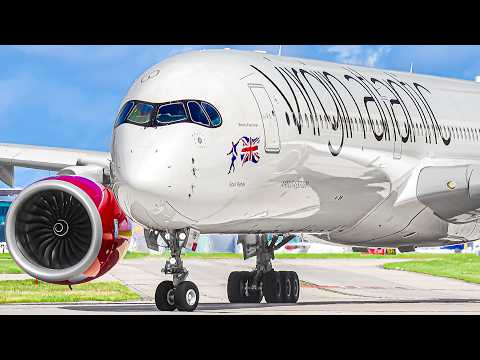 ✈️ VERY CLOSE UP Airplane TAKEOFFS & LANDINGS 🇬🇧 Manchester Airport Plane Spotting