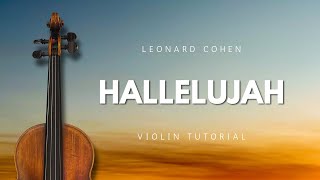 Hallelujah - Leonard Cohen | Violin Tutorial + Tab Sheet Music 🎻