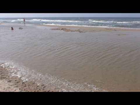 Pobierowo zalana plaża 29.06.2017r,