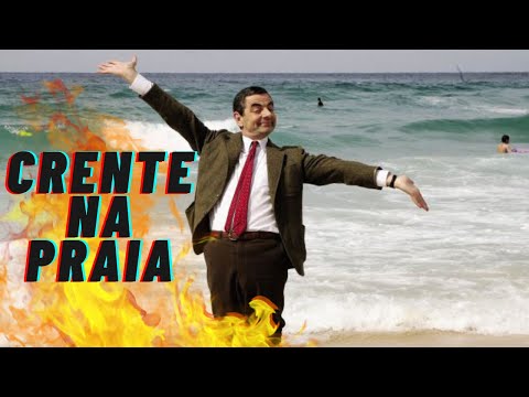 Crente na praia pra morrer de rir {React}
