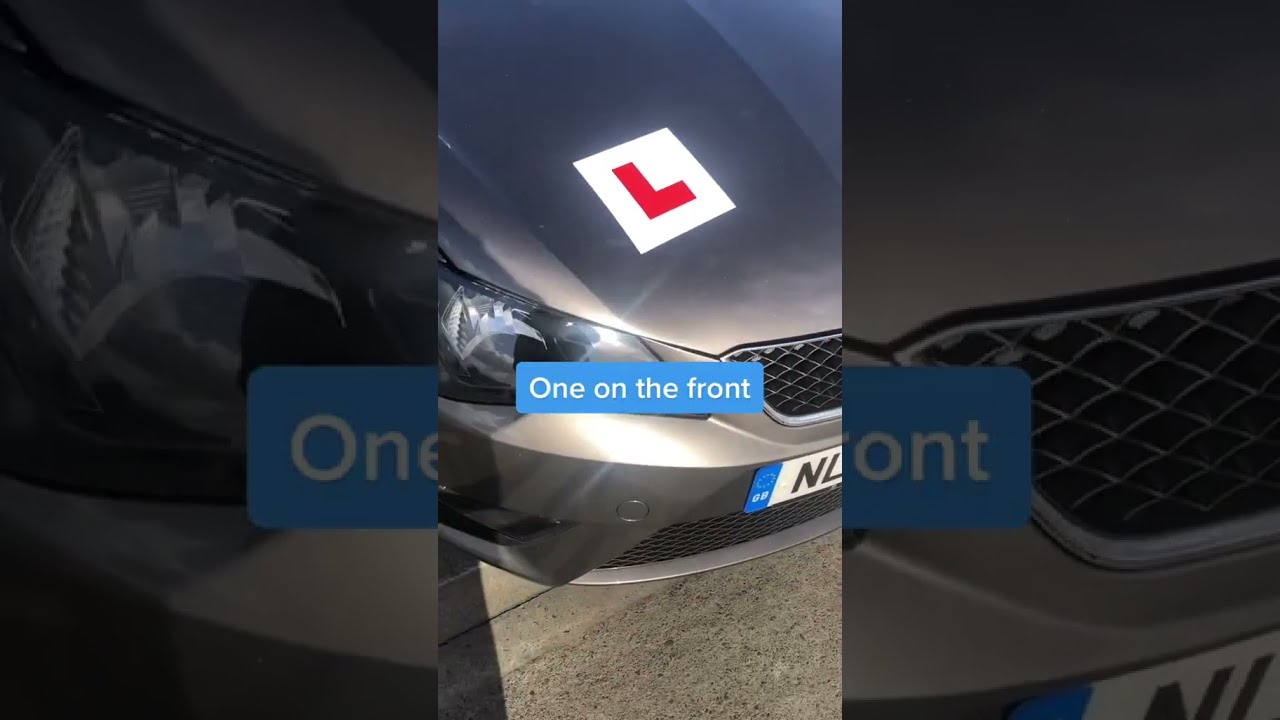 Where do you put L plates? | #shorts