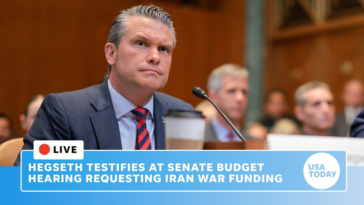 Live: Pete Hegseth testifies at Senate budget hearing requesting supplemental Iran war funding