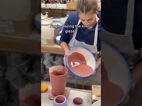 Angie Glazing The Liner Glaze tiktok stephensalterpottery
