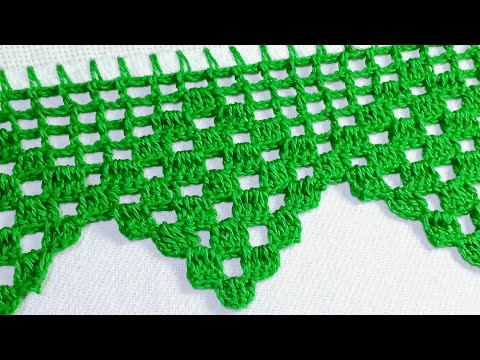 crochet edging for dishcloth and towel #crochet #edging#edging #dishcloth