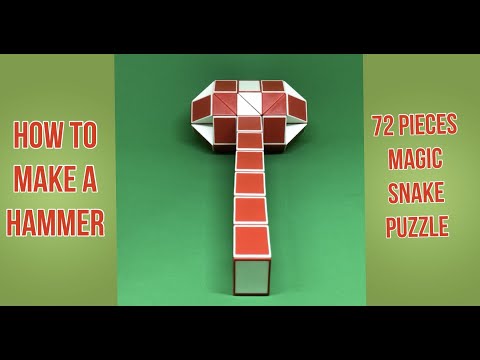 How To Make A Hammer- 72 Pieces Magic Snake Puzzle #snakelordmagicsnakepuzzletutorial
