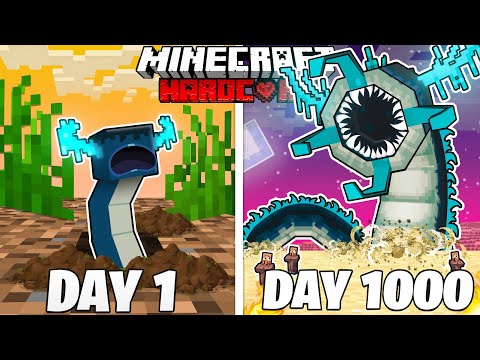 FoZo Movies - I Survived 1000 Days As A WARDEN WORM in HARDCORE Minecraft! (Full Story)
