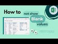 Excel Pivot Table: How To Not Show Blank Values