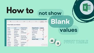 Excel Pivot Table: How To Not Show Blank Values