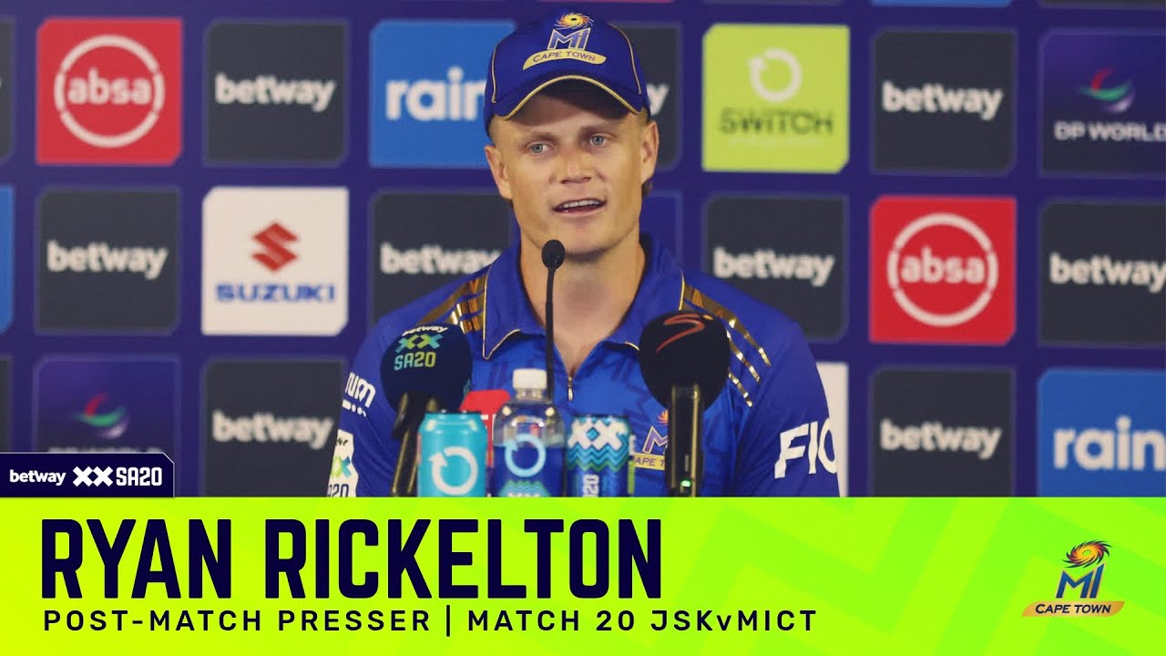 Ryan Richelle Michigan Ryan Rickelton, MI Cape Town | JSKvMICT Post-match presser | Season 4 ...