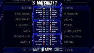 Download lagu 🔥🏆 UEFA CHAMPIONS LEAGUE MATCHDAY 1 IS HERE! ⚽🔥 mp3