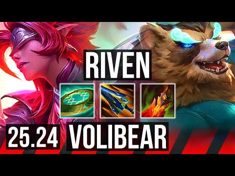 RIVEN vs VOLIBEAR (TOP) | Good KDA: 16/2/7 | EUW Diamond | 25.24