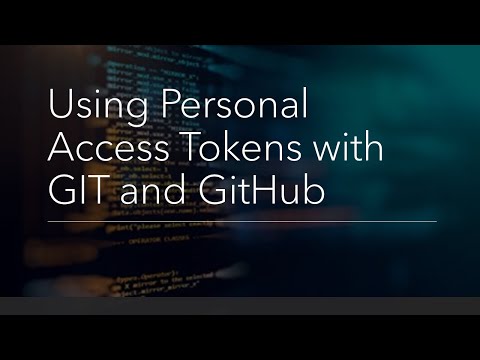 Using Personal Access Tokens with GIT and GitHub