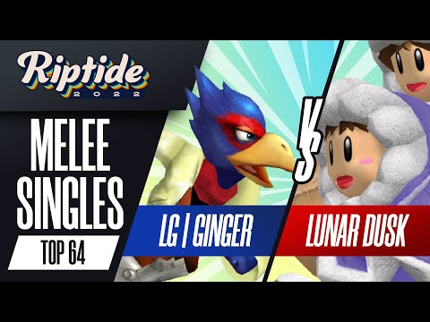 Ginger vs Lunar Dusk - Melee Singles Top 64 - Riptide 2022 | Falco vs Ice Climbers