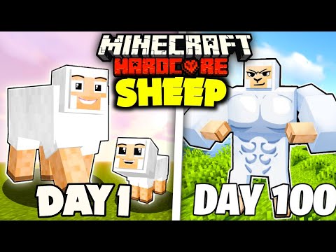I Survived 100 Days As A Sheep | Minecraft Hardcore