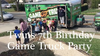 Twins 7th Birthday Game Truck Party 2016