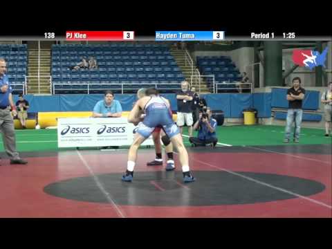 Fargo 2012 138 Round 6: PJ Klee (California) vs. Hayden Tuma (Idaho)