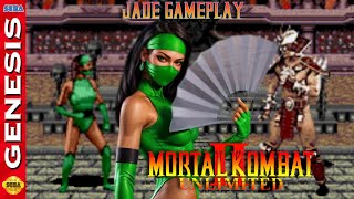 Mortal Kombat II Unlimited - Enhanced Colors - Jade Gameplay [Sega Genesis]