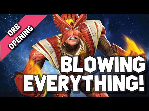 BLOWING EVERYTHING! LAST CHARACTER I BUY FOR A WHILE! SUNFIRE ORB OPENING! - Marvel Strike Force