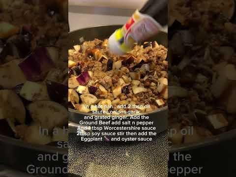 Ground Beef Stir Fry With Eggplant #food #youtubeshorts #cooking #shorts #vermont