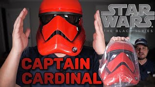 Star Wars Black Series Galaxy's Edge Captain Cardinal Helmet REVIEW
