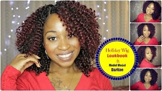 MODEL MODEL DARLINE RED CURLY WIG REVIEW | Holiday Wig Lookbook |  | ft  TheheartsandCake90 &amp; DeeDee