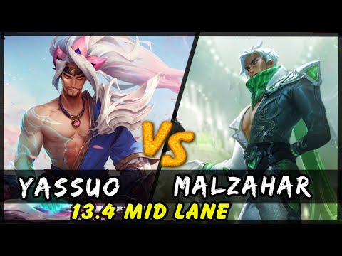 YASSUO - Yasuo vs Malzahar MID Patch 13.4 - Yasuo Gameplay