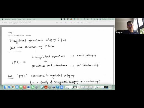 Triangulated Persistence Category (TPC) - Jun Zhang (University of Montreal)