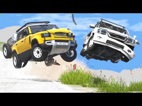 Cliff Drops Car Crashes #23 - BeamNG Drive | CRASHdriven