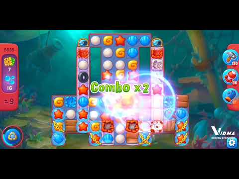 Fishdom. 5835 hard level no boosters and diamonds - 15 moves