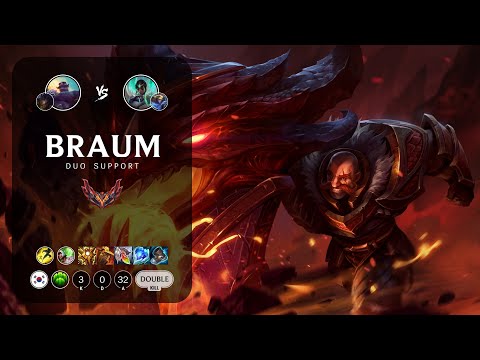 Braum Support vs Karma - KR Grandmaster Patch 13.1