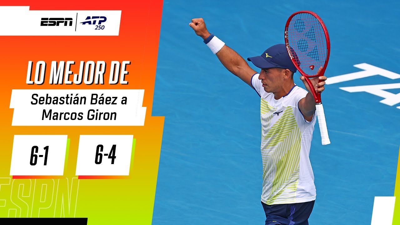 SIN PROBLEMAS: SEBA BÁEZ VENCIÓ EN SETS CORRIDOS A GIRON Y ES FINALISTA EN AUCKLAND | RESUMEN