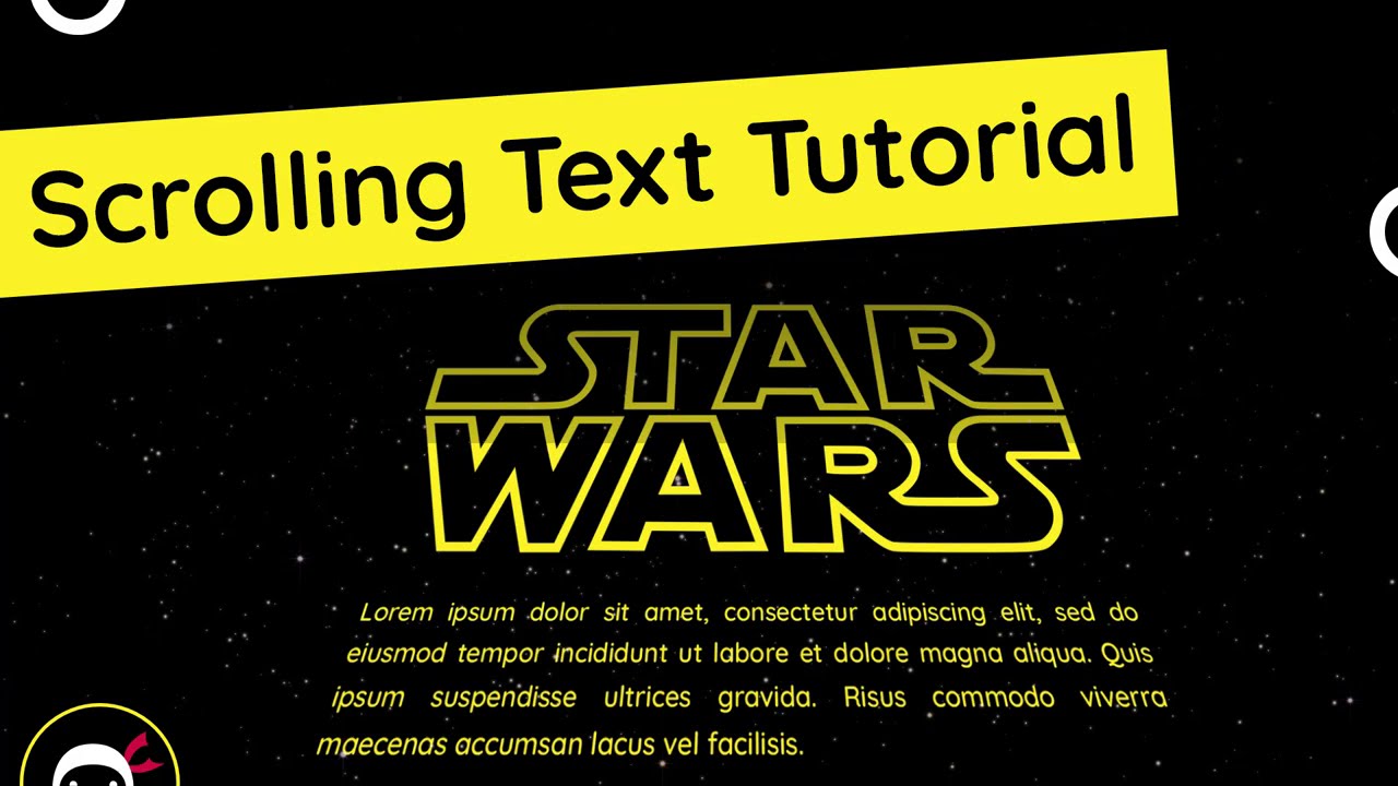 Star Wars Scrolling Text Tutorial (CSS Animation)