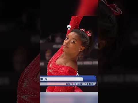 Definition of saving the best for last💀 #gymnastics #sports #simonebiles #worldchampionships