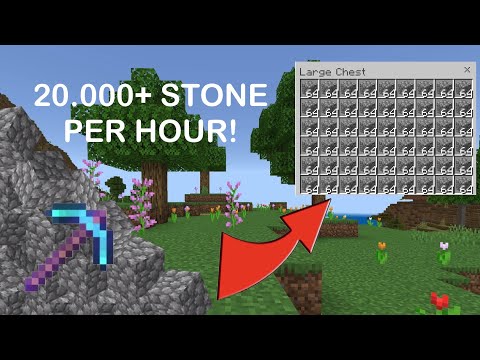 Insane Stone Farm in Minecraft Bedrock 1.20