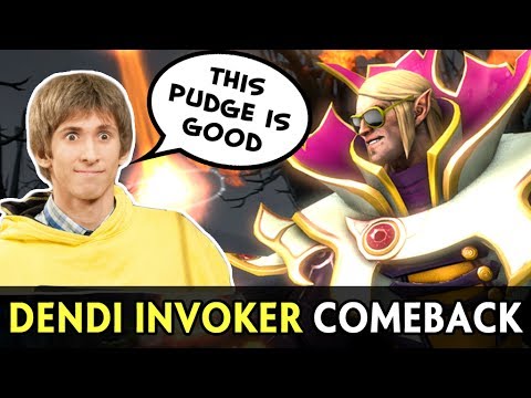 Dendi Invoker 20k gold Comeback — supported by Pudge