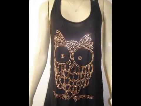 NOVA COLEÇÃO DE BLUSAS COM SILKES DE : CAVEIRA E CORUJA www.alecrimbelmodas.com.br