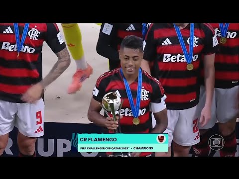 Final whistle and trophy presentation 🇦🇱 Flamengo champion of the 2025 Challenger Cup (Globo)