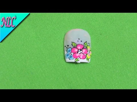 Decoración de uñas Flores – Como pintar flores en las uñas – Flowers Nail Art – NLC