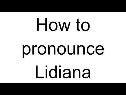 How to Pronounce Lidiana (Italian)