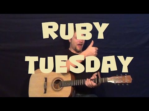 Ruby Tuesday (The Rolling Stones) Easy Strum Guitar Lesson Strum Chords How to Play Tutorial